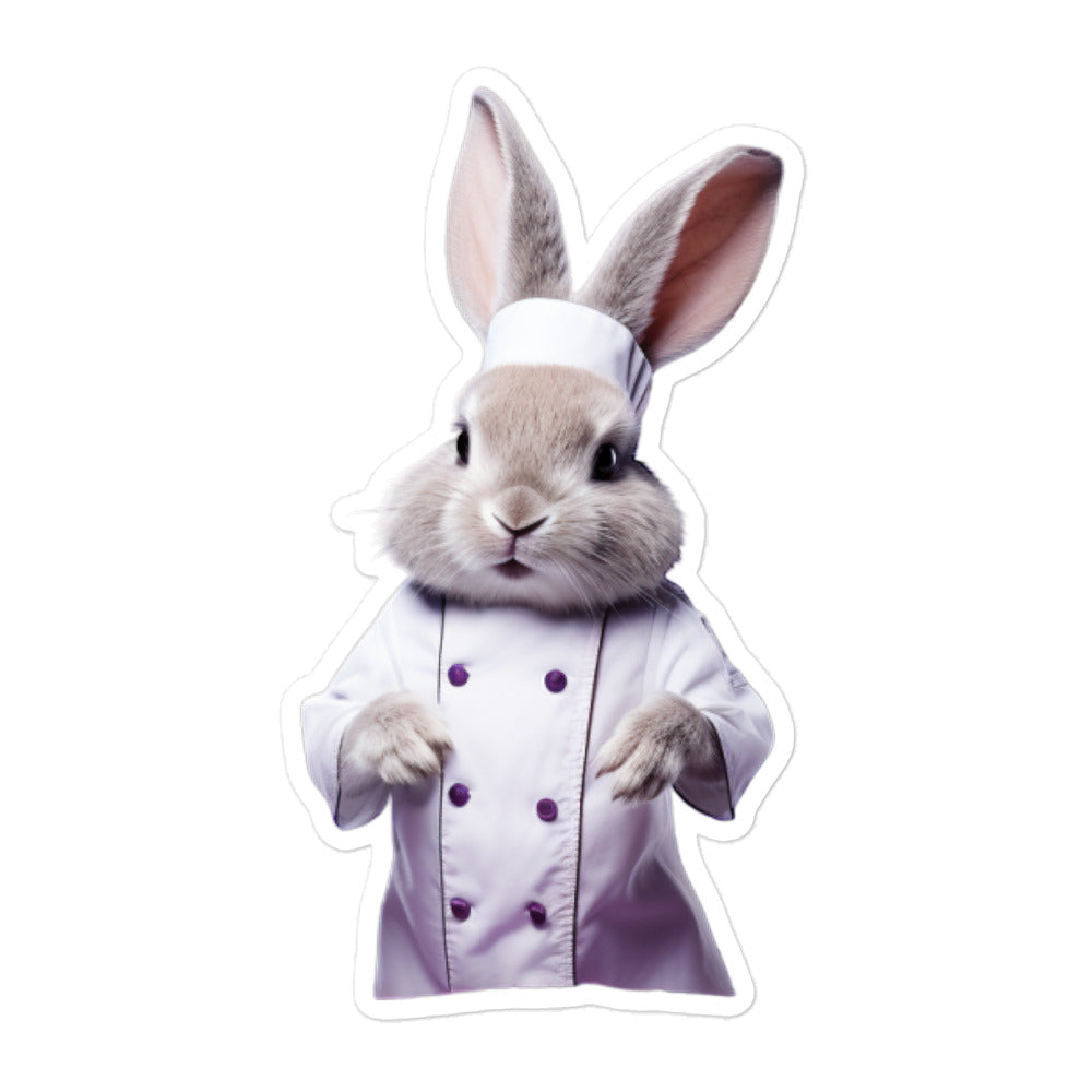 Lilac Chef Bunny Sticker - Stickerfy.ai