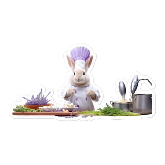 Lilac Chef Bunny Sticker - Stickerfy.ai