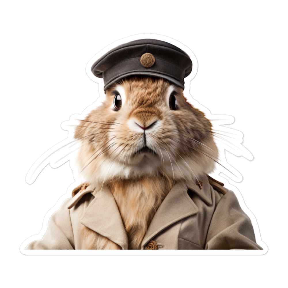 Lionhead Transit Operator Bunny Sticker - Stickerfy.ai