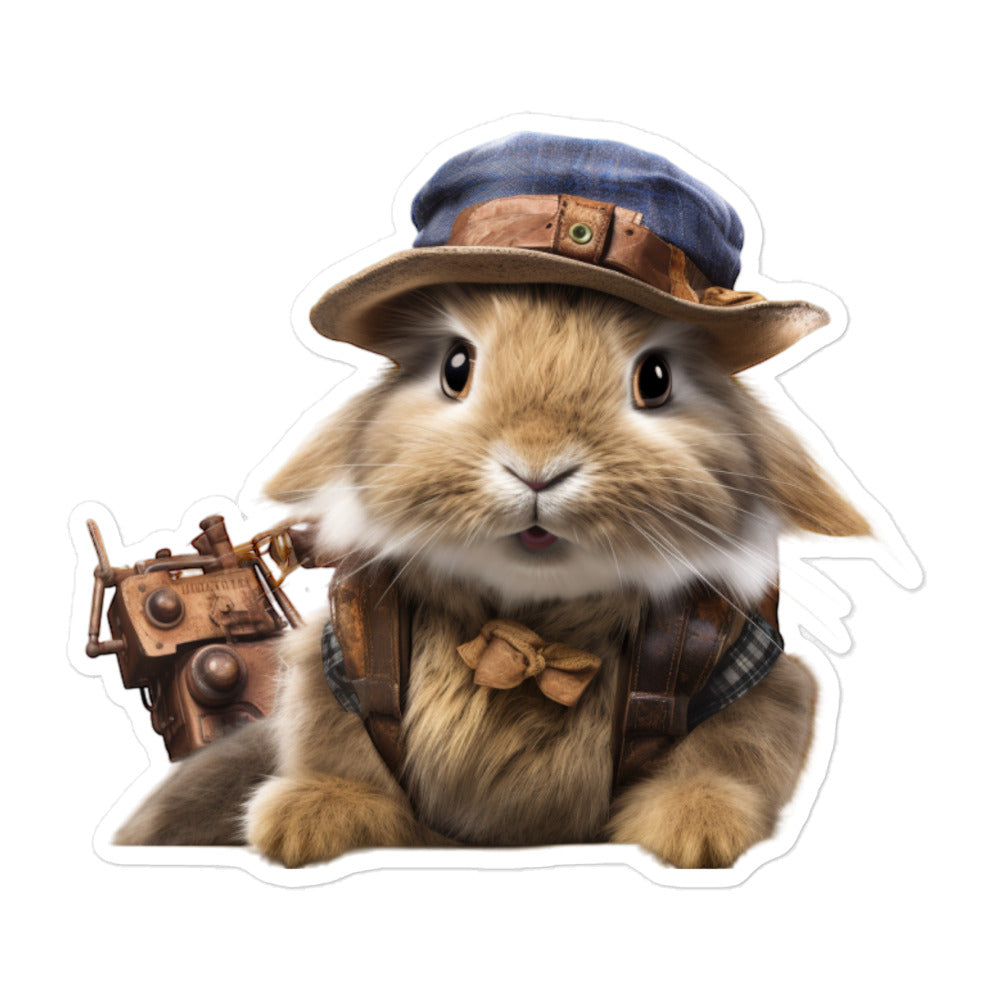 Lionhead Transit Operator Bunny Sticker - Stickerfy.ai