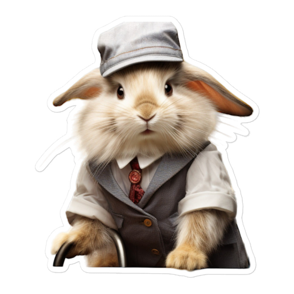 Lionhead Transit Operator Bunny Sticker - Stickerfy.ai