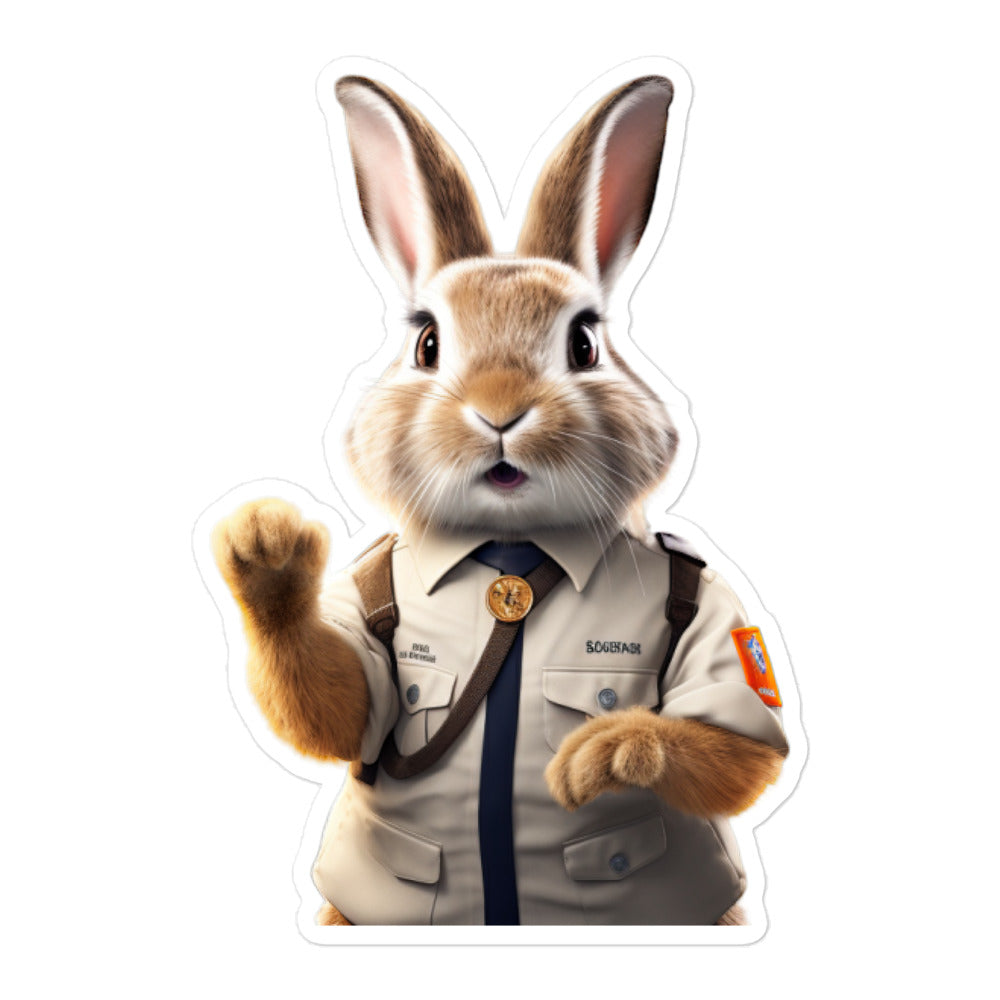 Lionhead Persuasive Sales Bunny Sticker - Stickerfy.ai