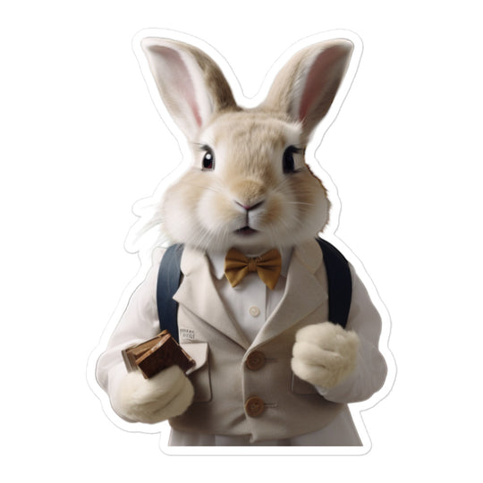 Lionhead Welcoming Hotel Bunny Sticker - Stickerfy.ai