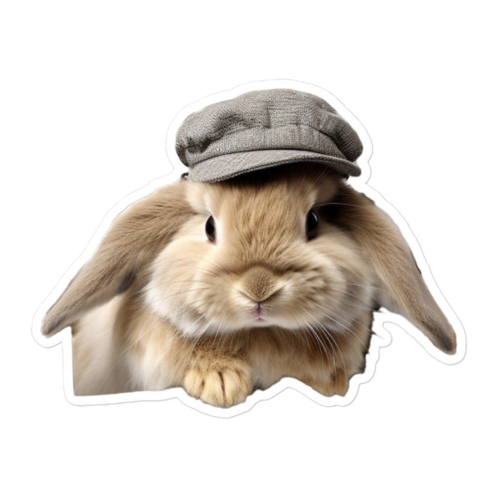 Mini Lop Transit Operator Bunny Sticker - Stickerfy.ai