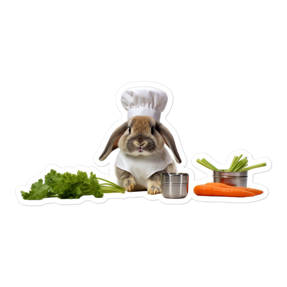 Mini Lop Chef Bunny Sticker - Stickerfy.ai