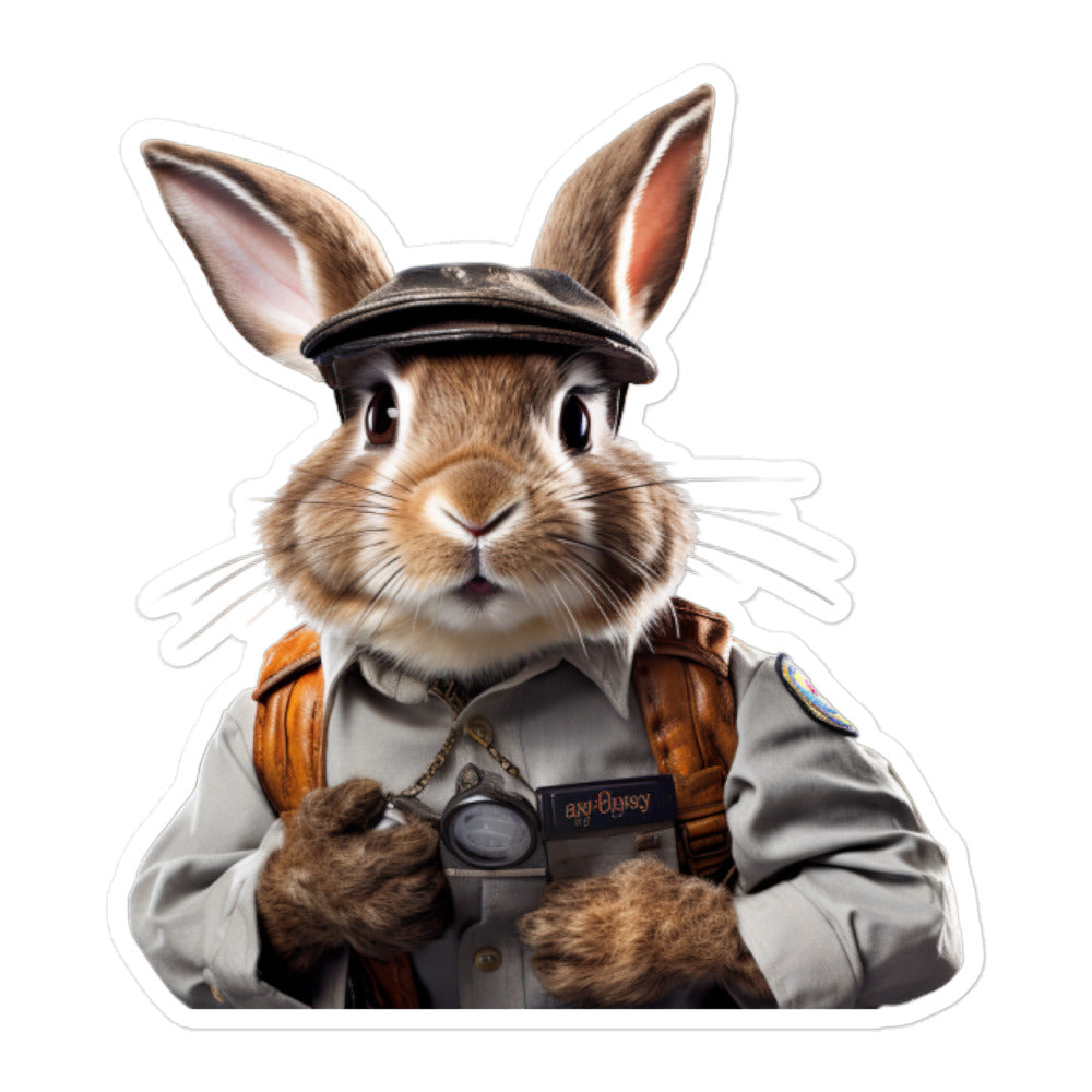 Mini Rex Transit Operator Bunny Sticker - Stickerfy.ai