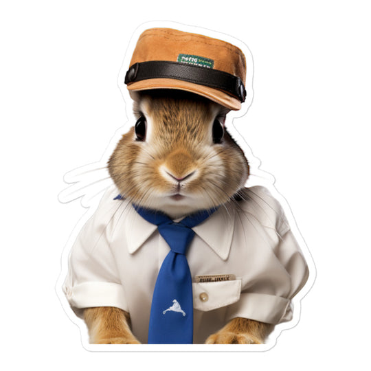 Mini Rex Transit Operator Bunny Sticker - Stickerfy.ai