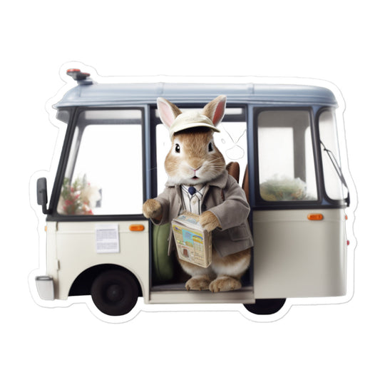 Mini Rex Transit Operator Bunny Sticker - Stickerfy.ai