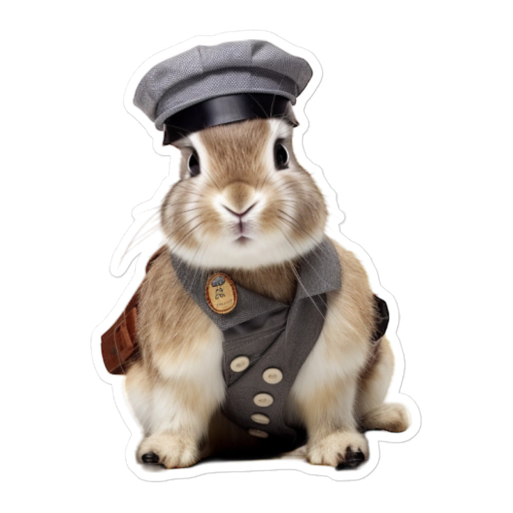 Mini Rex Transit Operator Bunny Sticker - Stickerfy.ai