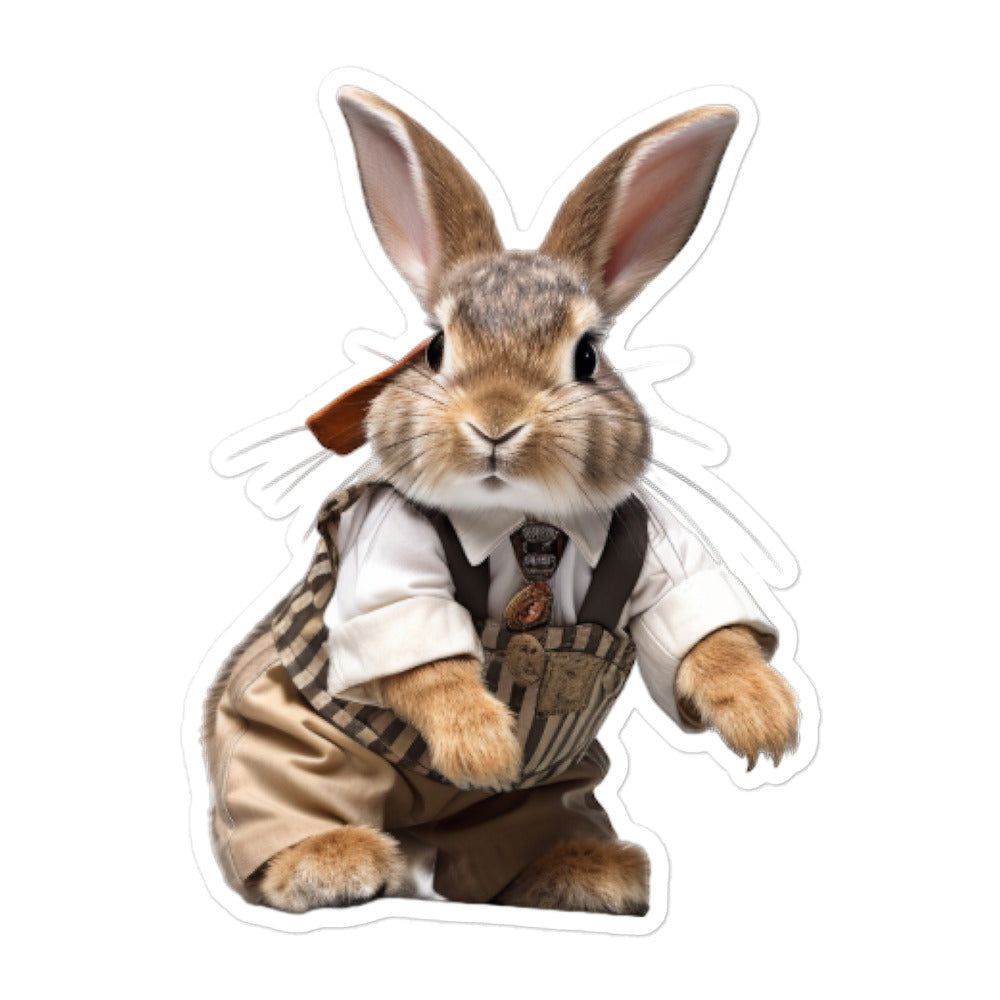 Mini Rex Transit Operator Bunny Sticker - Stickerfy.ai