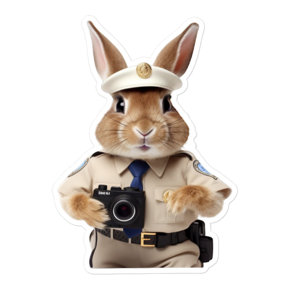 Mini Rex Security Officer Bunny Sticker - Stickerfy.ai