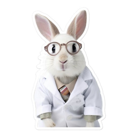 Mini Rex Compassionate Doctor Bunny Sticker - Stickerfy.ai