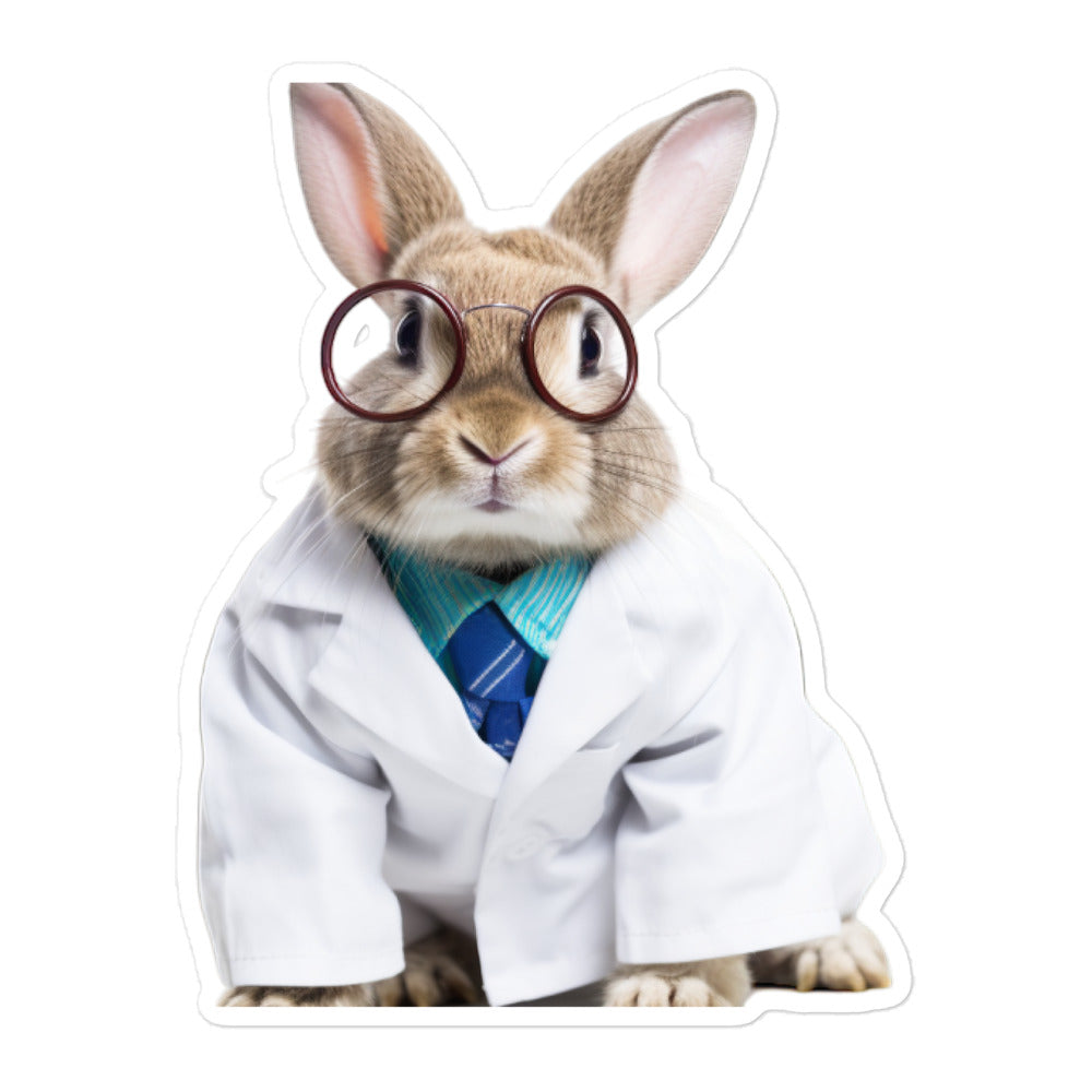 Mini Rex Compassionate Doctor Bunny Sticker - Stickerfy.ai