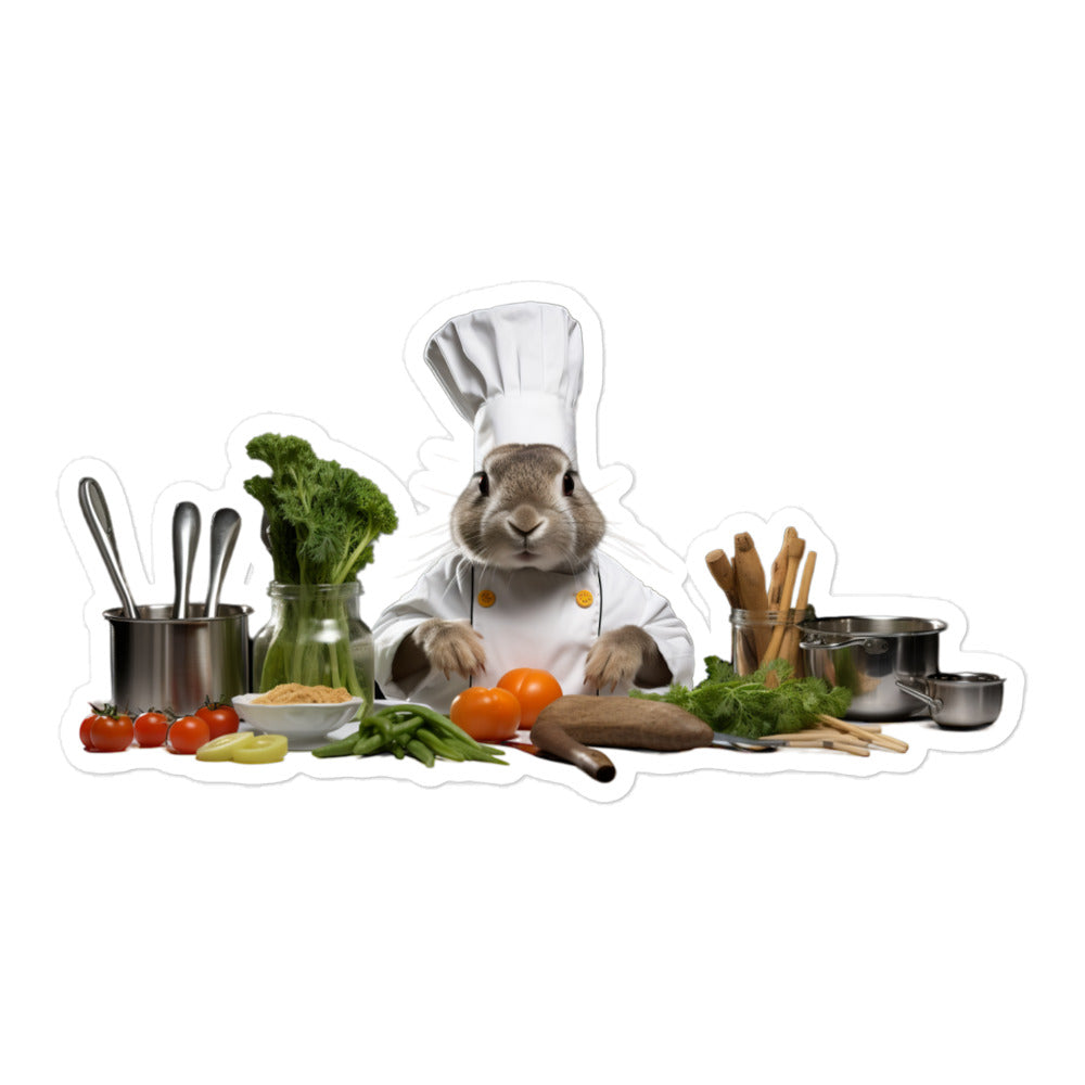 Mini Rex Chef Bunny Sticker - Stickerfy.ai