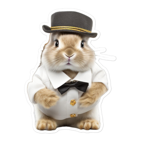 Mini Satin Transit Operator Bunny Sticker - Stickerfy.ai