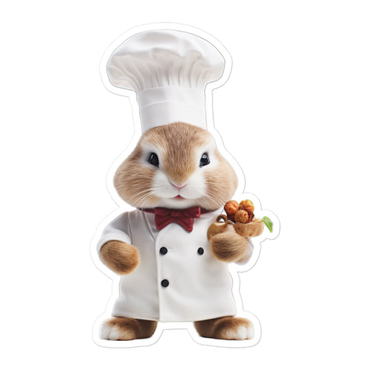 Mini Satin Chef Bunny Sticker - Stickerfy.ai