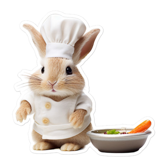 Mini Satin Chef Bunny Sticker - Stickerfy.ai