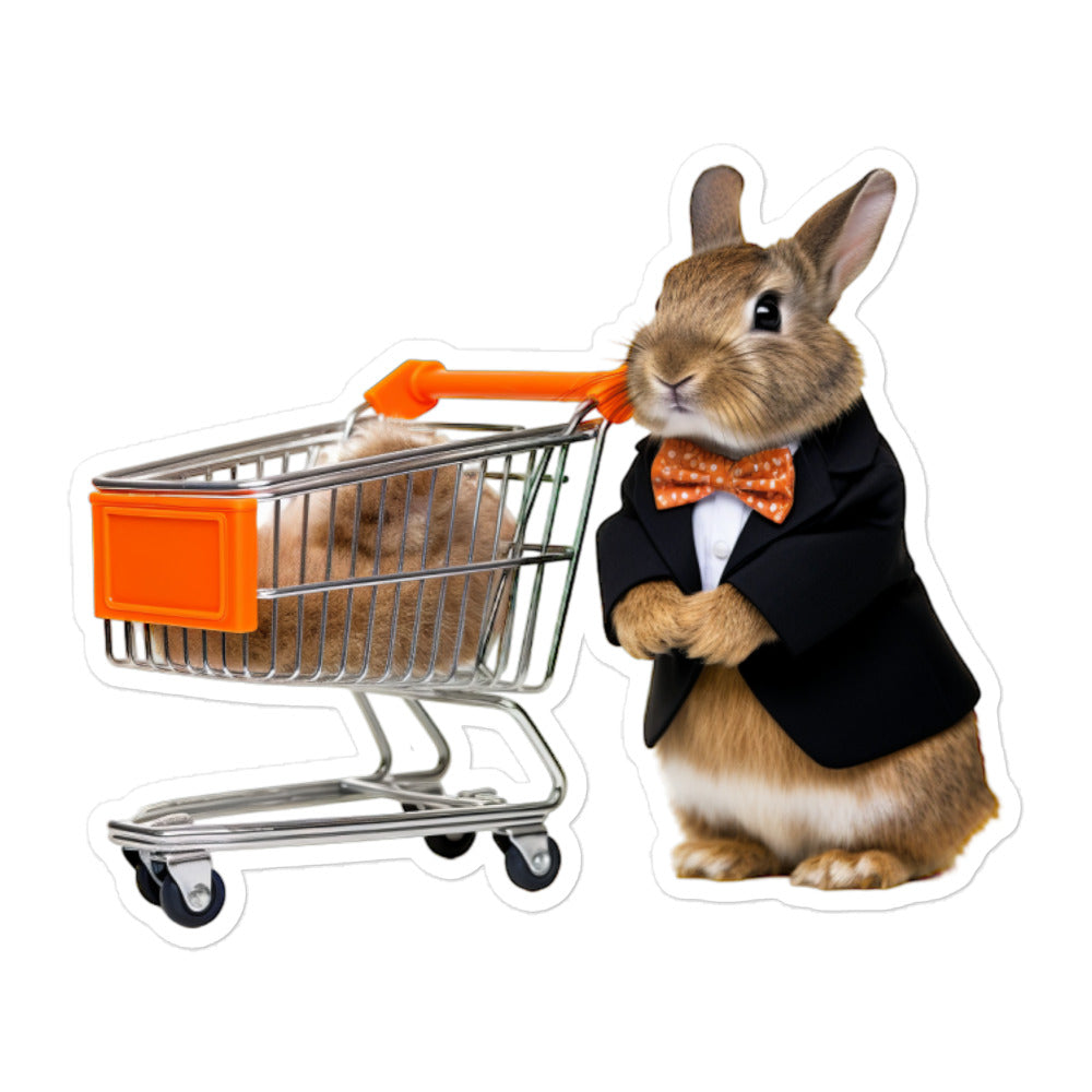 Netherland Dwarf Persuasive Sales Bunny Sticker - Stickerfy.ai