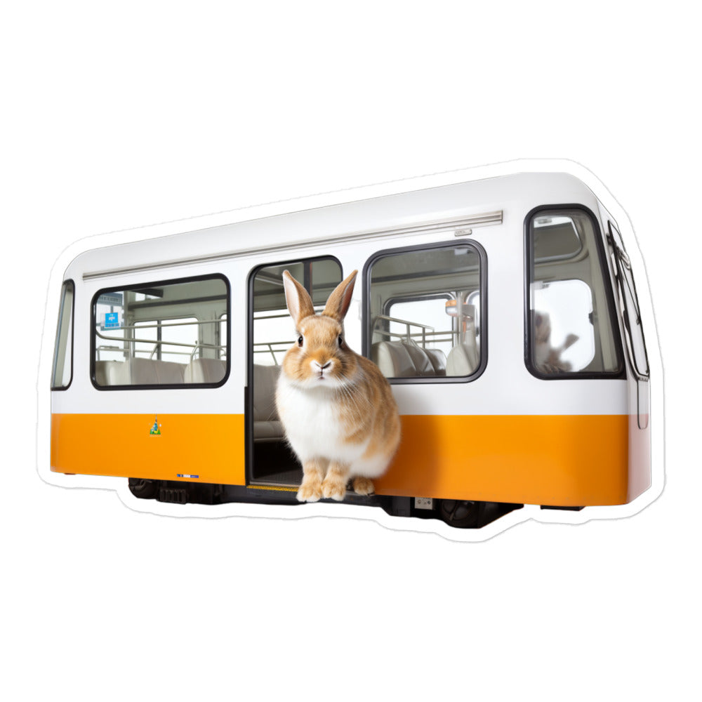 Netherland Dwarf Transit Operator Bunny Sticker - Stickerfy.ai