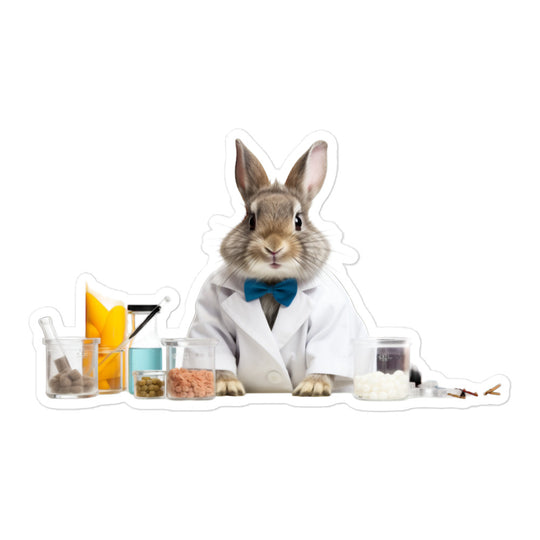 Netherland Dwarf Knowledgeable Pharmacist Bunny Sticker - Stickerfy.ai