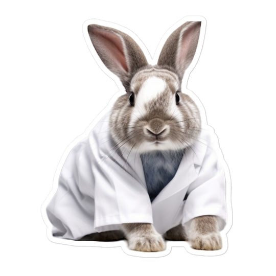 Netherland Dwarf Compassionate Doctor Bunny Sticker - Stickerfy.ai