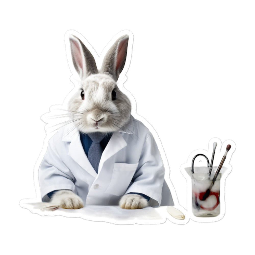 Netherland Dwarf Compassionate Doctor Bunny Sticker - Stickerfy.ai