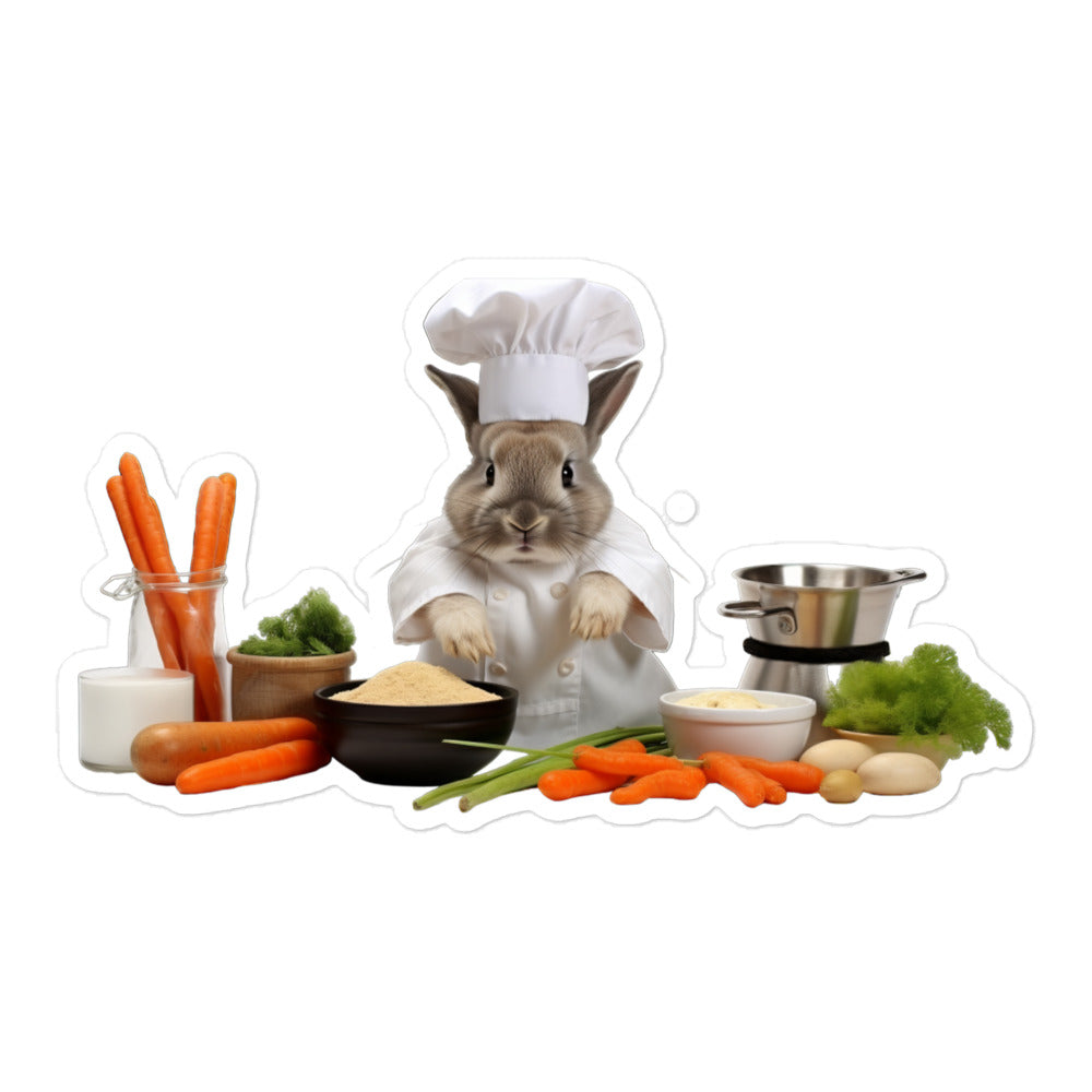 Netherland Dwarf Chef Bunny Sticker - Stickerfy.ai