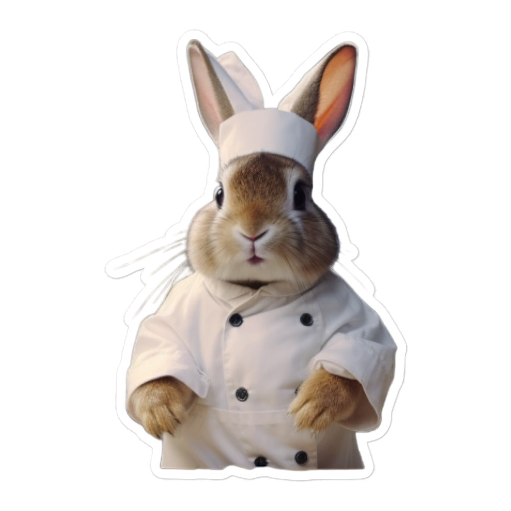 Netherland Dwarf Chef Bunny Sticker - Stickerfy.ai