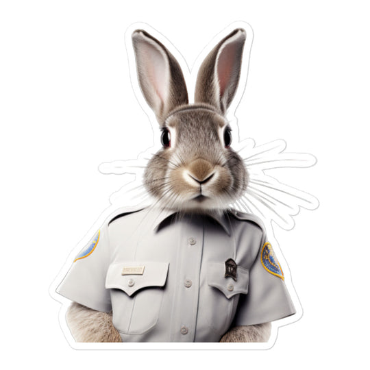 New Zealand Security Officer Bunny Sticker - Stickerfy.ai