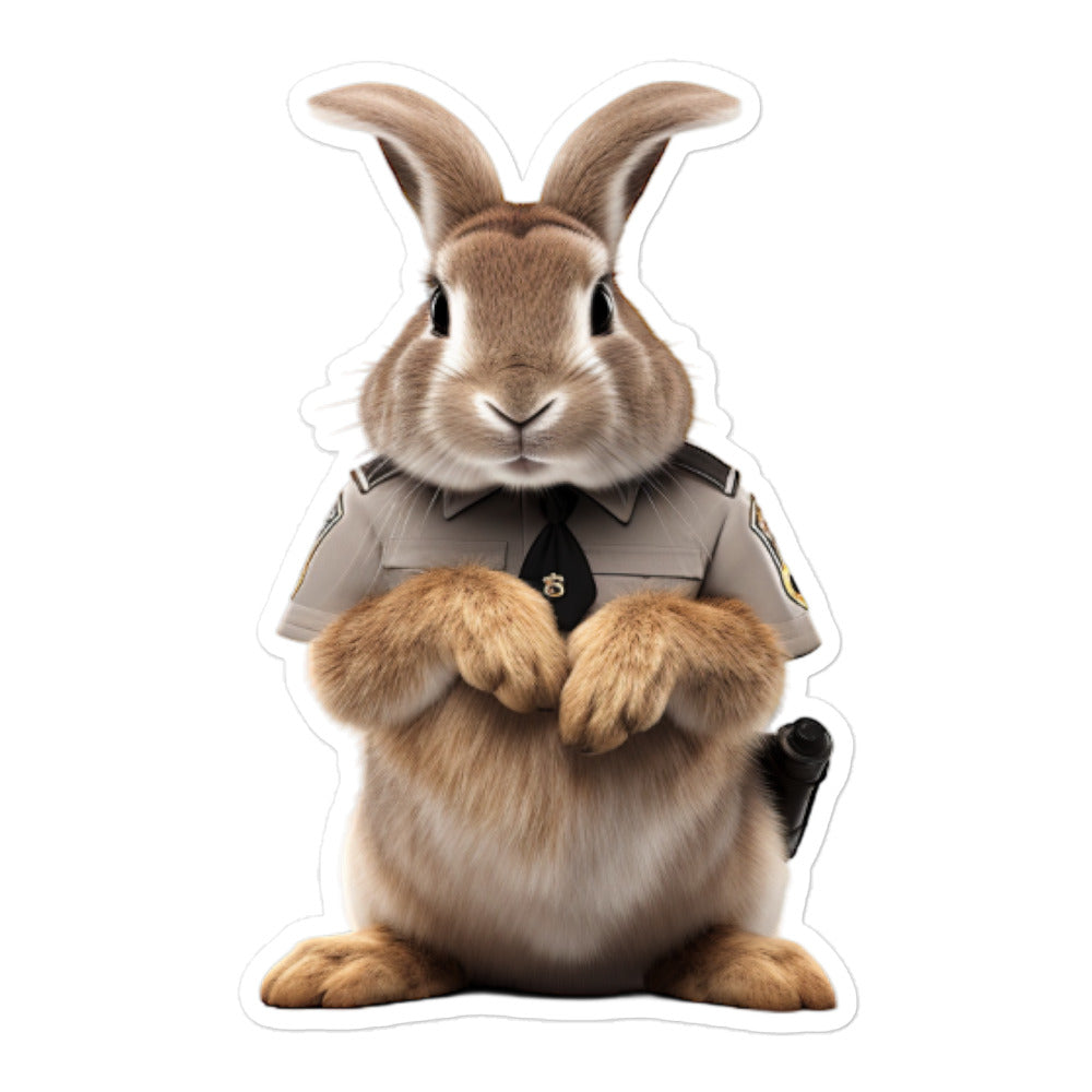 New Zealand Security Officer Bunny Sticker - Stickerfy.ai