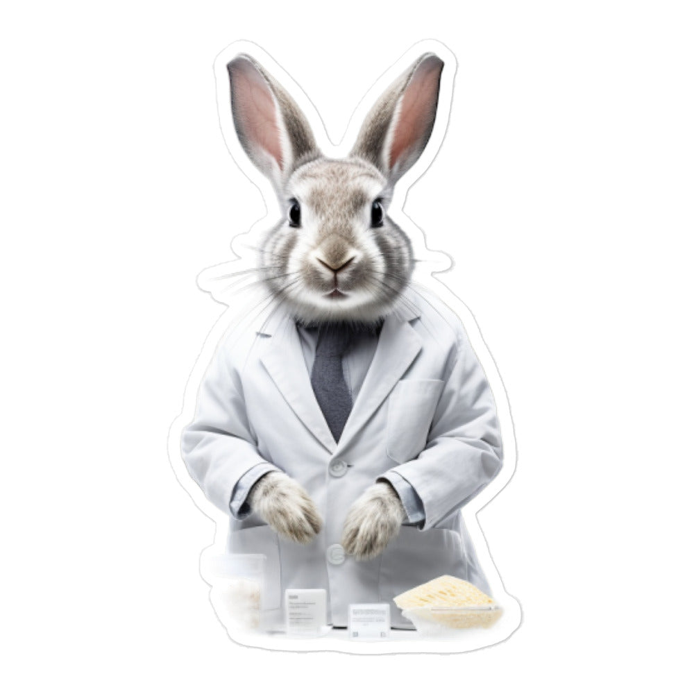 New Zealand Knowledgeable Pharmacist Bunny Sticker - Stickerfy.ai