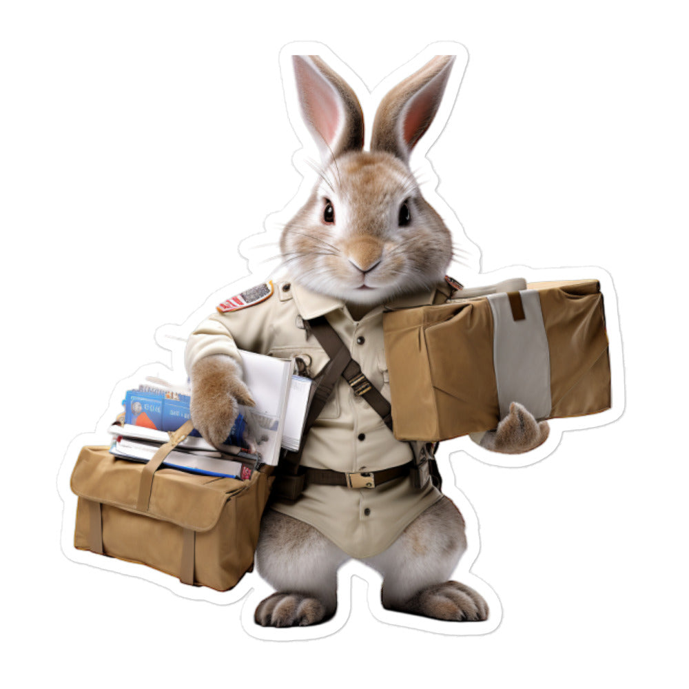 New Zealand Mail Carrier Bunny Sticker - Stickerfy.ai