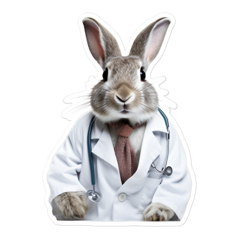 New Zealand Compassionate Doctor Bunny Sticker - Stickerfy.ai