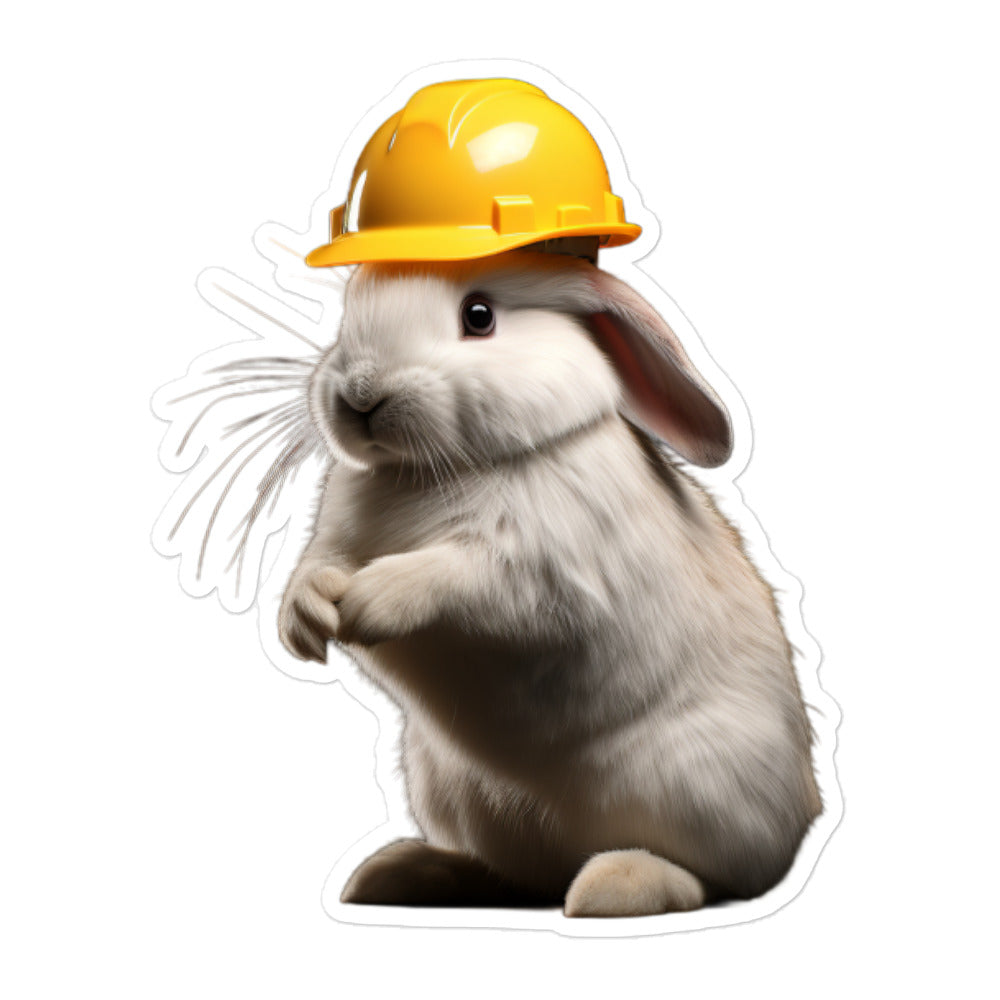 New Zealand Contractor Bunny Sticker - Stickerfy.ai