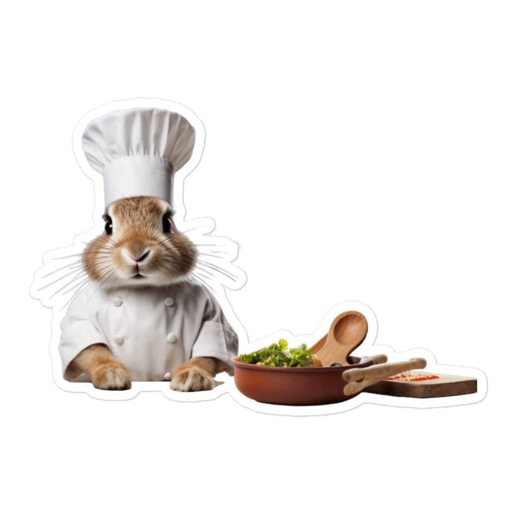 New Zealand Chef Bunny Sticker - Stickerfy.ai