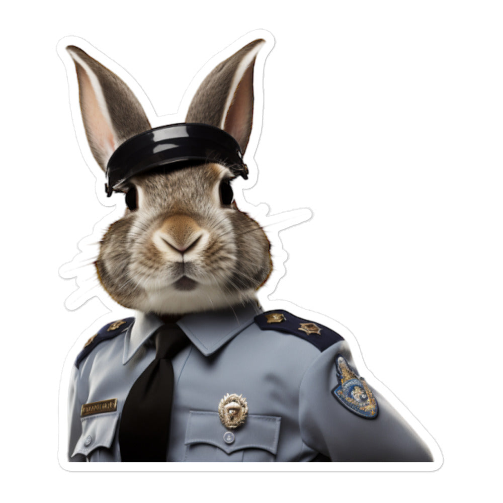 Rhinelander Security Officer Bunny Sticker - Stickerfy.ai