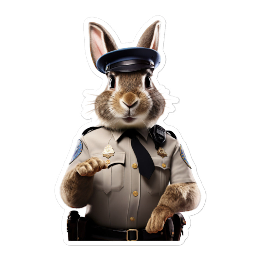 Rhinelander Security Officer Bunny Sticker - Stickerfy.ai