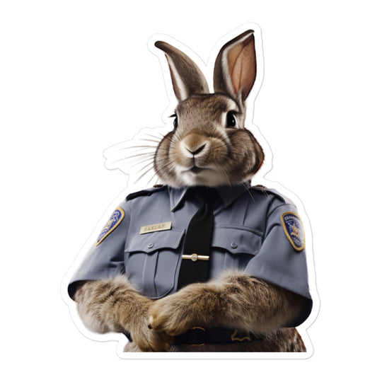 Rhinelander Security Officer Bunny Sticker - Stickerfy.ai