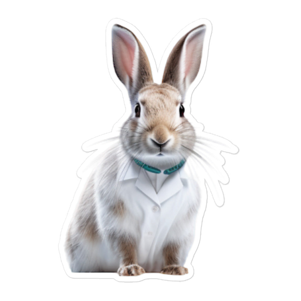 Rhinelander Knowledgeable Pharmacist Bunny Sticker - Stickerfy.ai