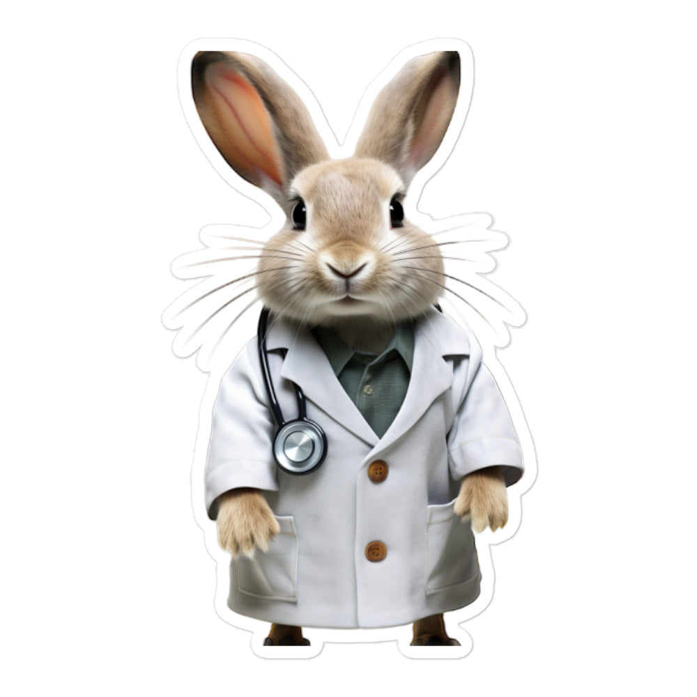 Rhinelander Compassionate Doctor Bunny Sticker - Stickerfy.ai