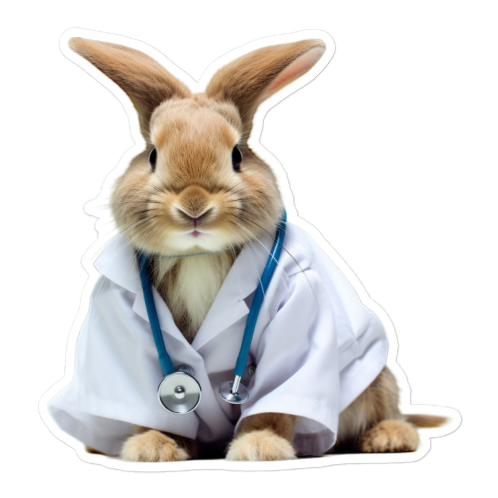 Rhinelander Compassionate Doctor Bunny Sticker - Stickerfy.ai
