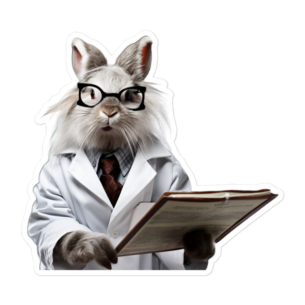 Silver Fox Compassionate Doctor Bunny Sticker - Stickerfy.ai