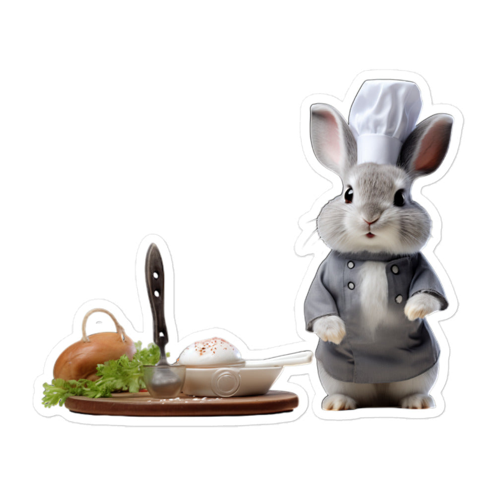 Silver Fox Chef Bunny Sticker - Stickerfy.ai
