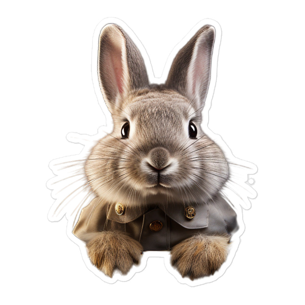 Silver Marten Transit Operator Bunny Sticker - Stickerfy.ai