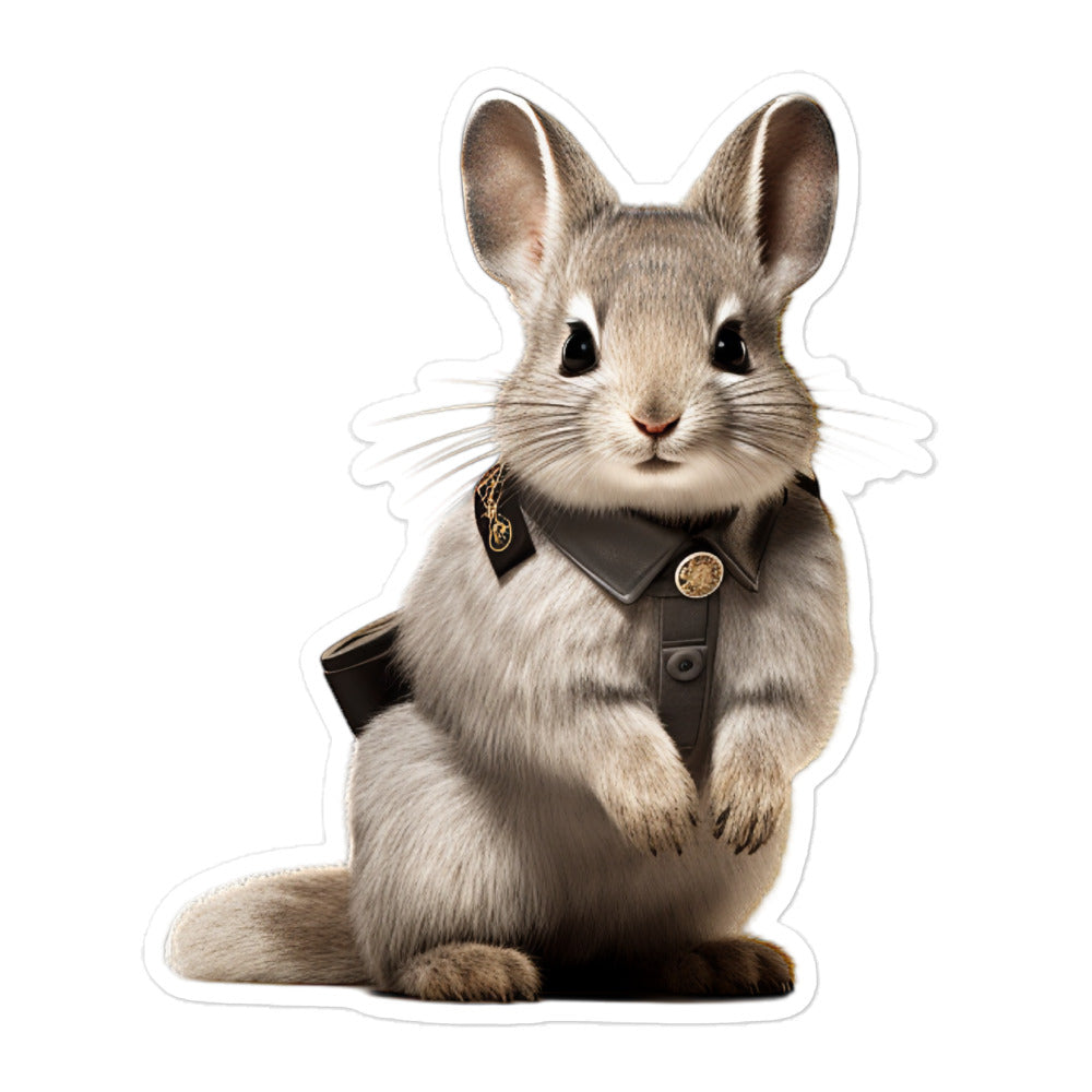 Silver Marten Security Officer Bunny Sticker - Stickerfy.ai