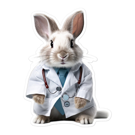 Silver Marten Compassionate Doctor Bunny Sticker - Stickerfy.ai