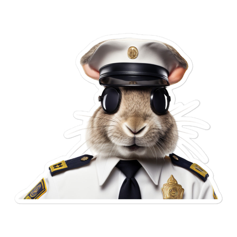 Polish Security Officer Bunny Sticker - Stickerfy.ai