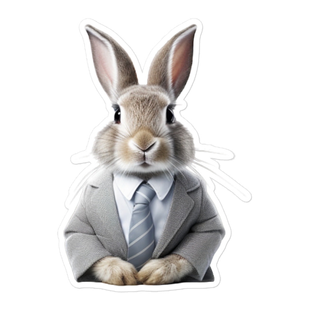 Polish Persuasive Sales Bunny Sticker - Stickerfy.ai