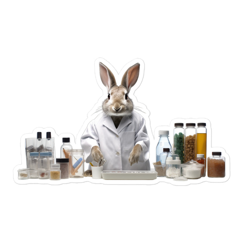 Polish Knowledgeable Pharmacist Bunny Sticker - Stickerfy.ai