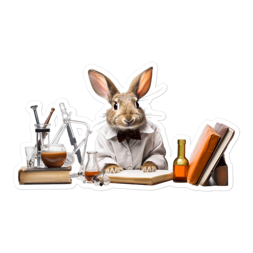 Polish Knowledgeable Pharmacist Bunny Sticker - Stickerfy.ai